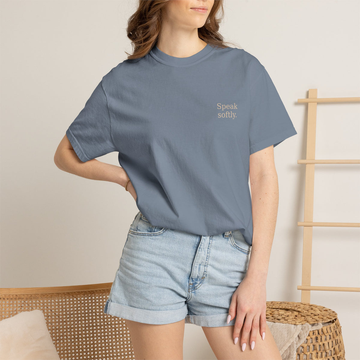 Stand Firmly T-Shirt — “Speak softly” Inspirational Graphic Tee
