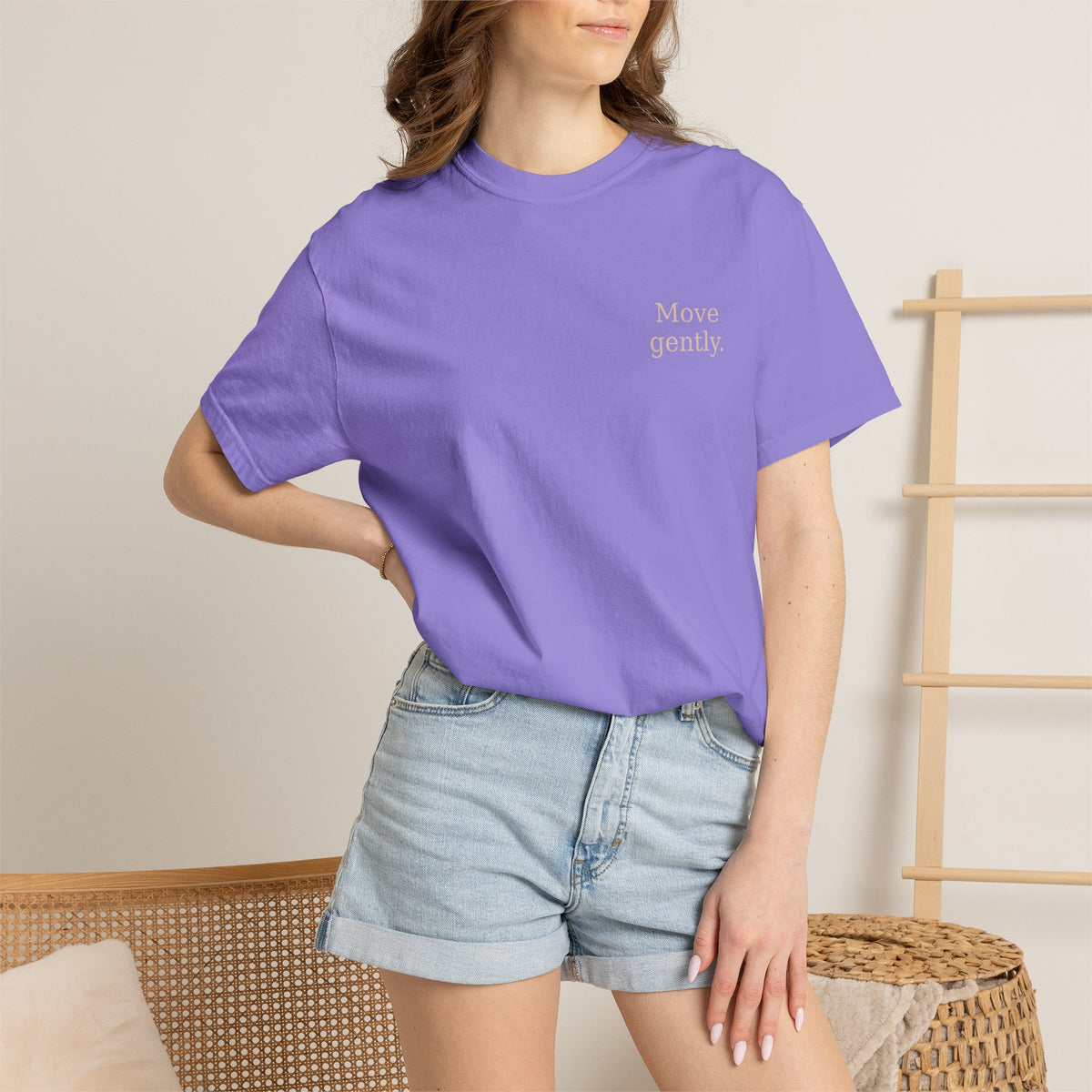 Move Gently / Stand Firmly T-Shirt — Inspirational Quote Tee