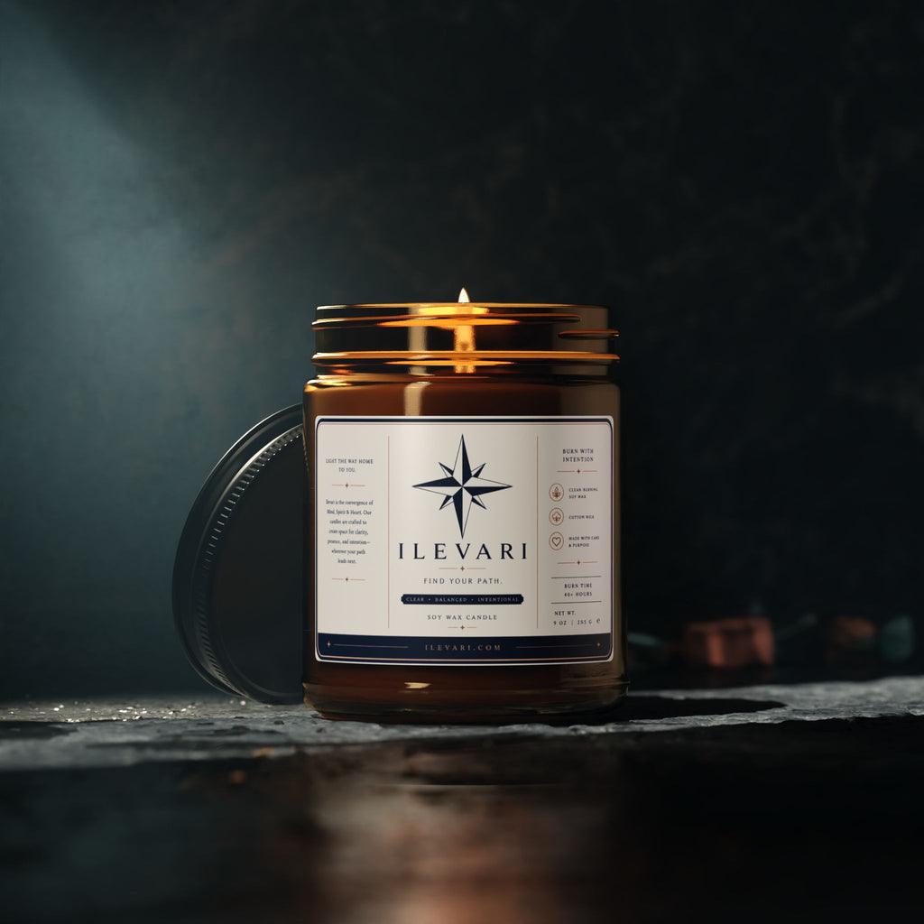 Amber Jar Soy Candle — Scented Aromatherapy Candle in Amber Glass (Multiple Sizes)