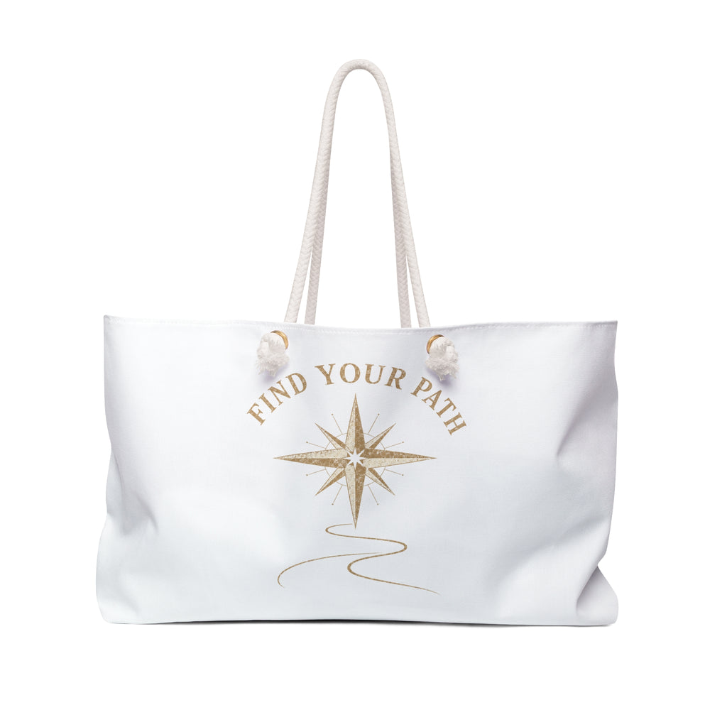 Find Your Path Weekender Bag | Ilevari Compass Travel Tote
