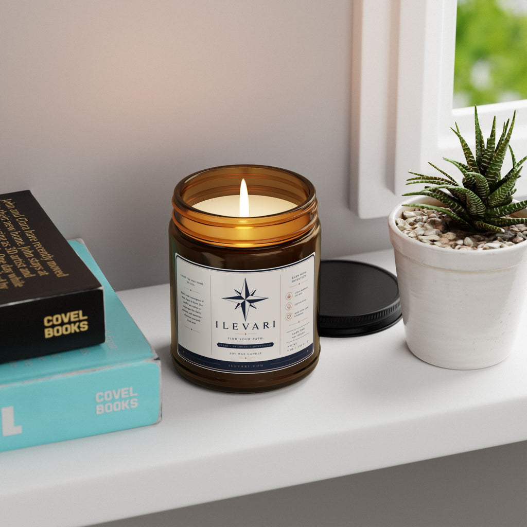 Amber Jar Soy Candle — Scented Aromatherapy Candle in Amber Glass (Multiple Sizes)