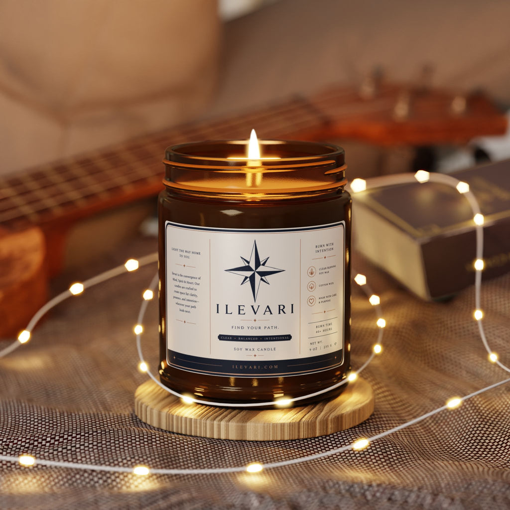 Amber Jar Soy Candle — Scented Aromatherapy Candle in Amber Glass (Multiple Sizes)