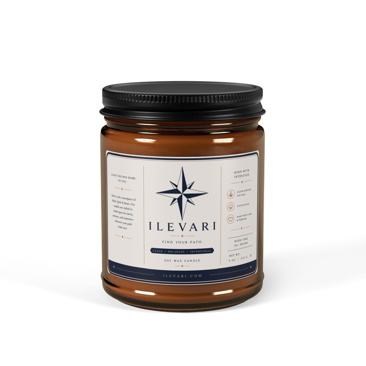Amber Jar Soy Candle — Scented Aromatherapy Candle in Amber Glass (Multiple Sizes)