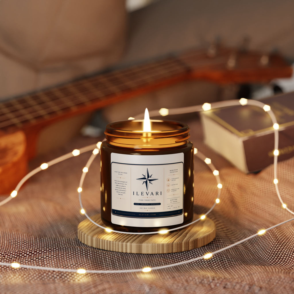 Amber Jar Soy Candle — Scented Aromatherapy Candle in Amber Glass (Multiple Sizes)