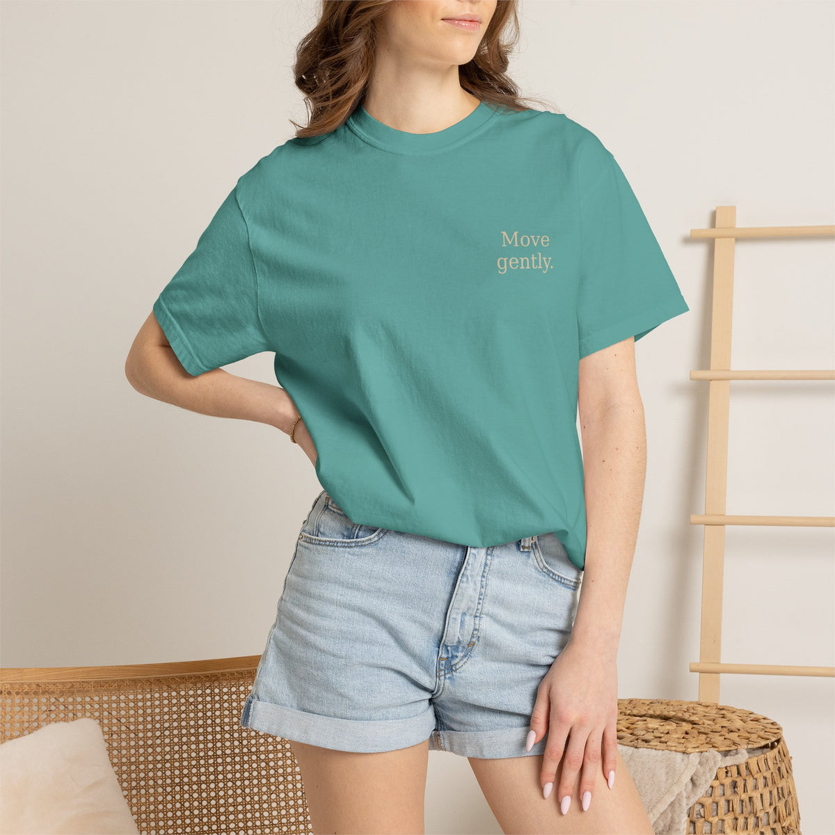 Move Gently / Stand Firmly T-Shirt — Inspirational Quote Tee