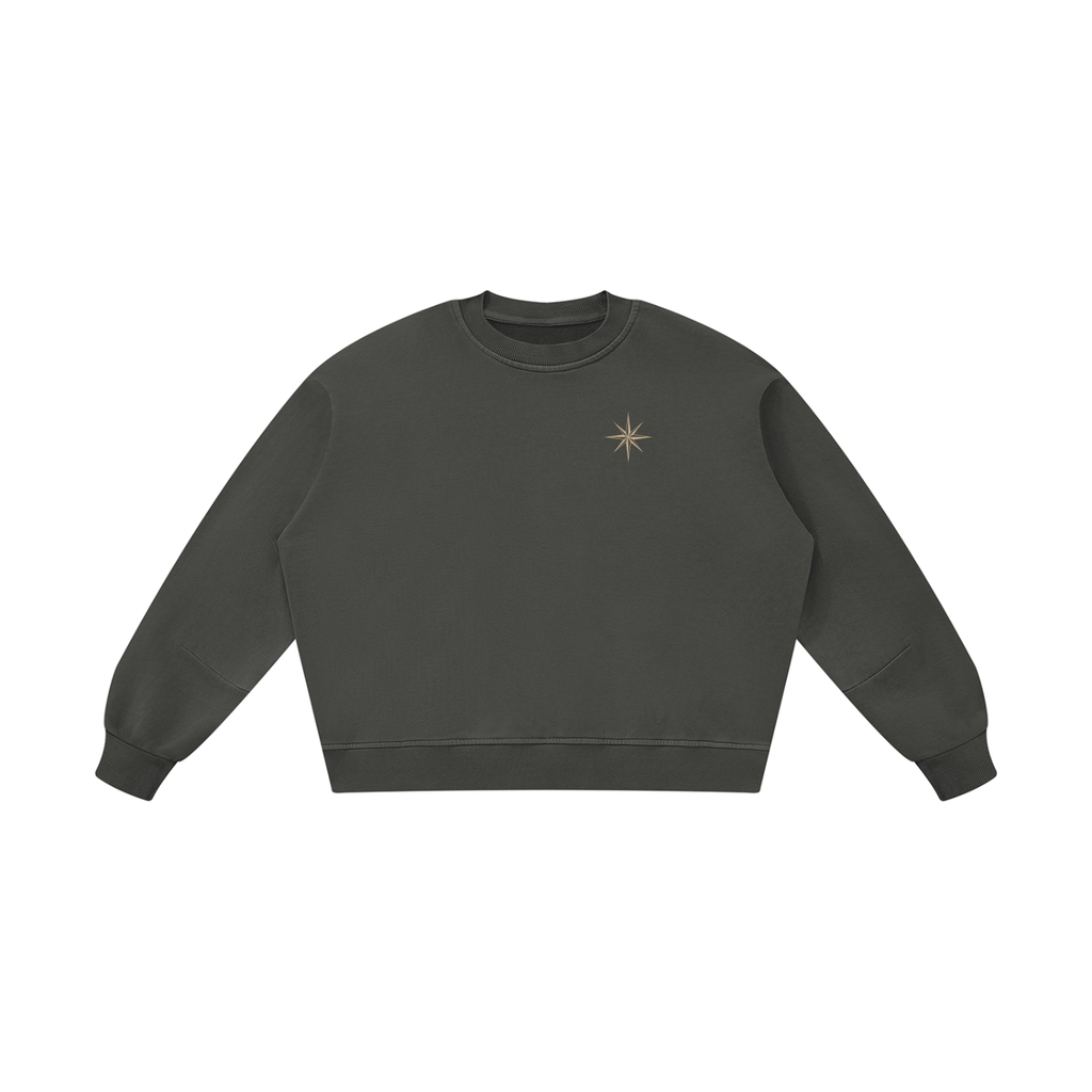 Ilevari Compass Star Vintage Washed Crewneck