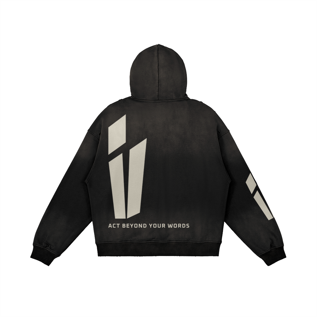 ILEVARI Act Beyond Your Words Hoodie & Jogger Set - Black