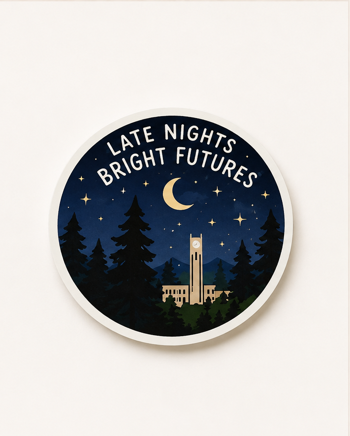 Late Nights, Bright Futures Sticker