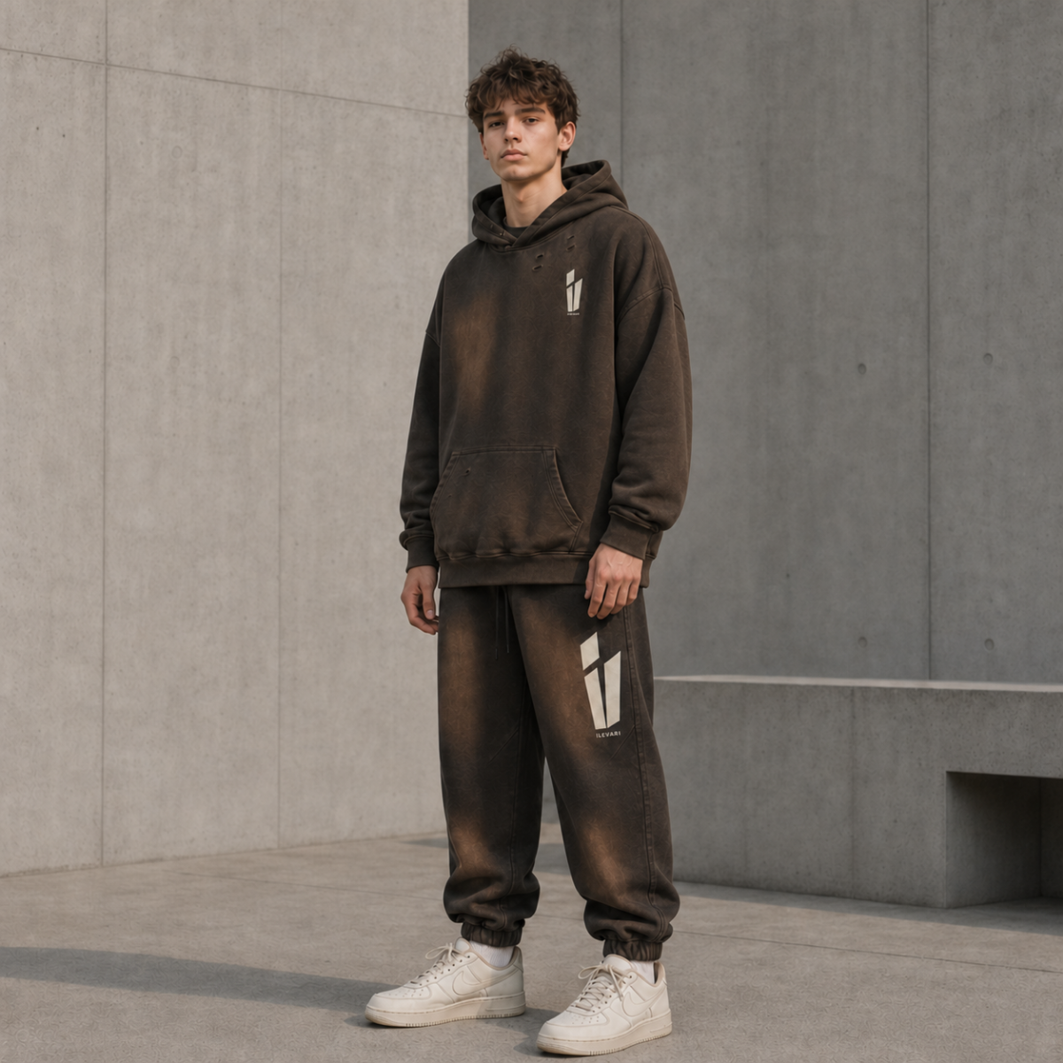 ILEVARI Act Beyond Your Words Heavyweight Washed Hoodie