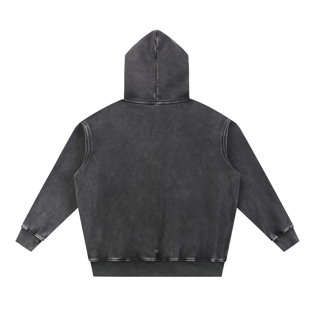 Ilevari Compass Star Snow-Wash Oversized Hoodie