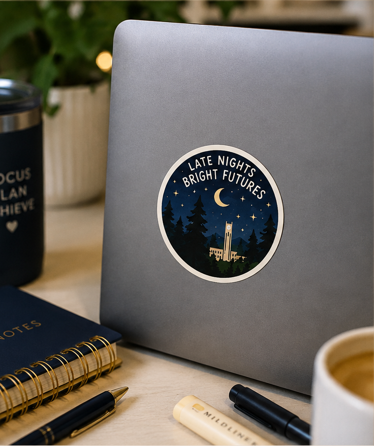 Late Nights, Bright Futures Sticker